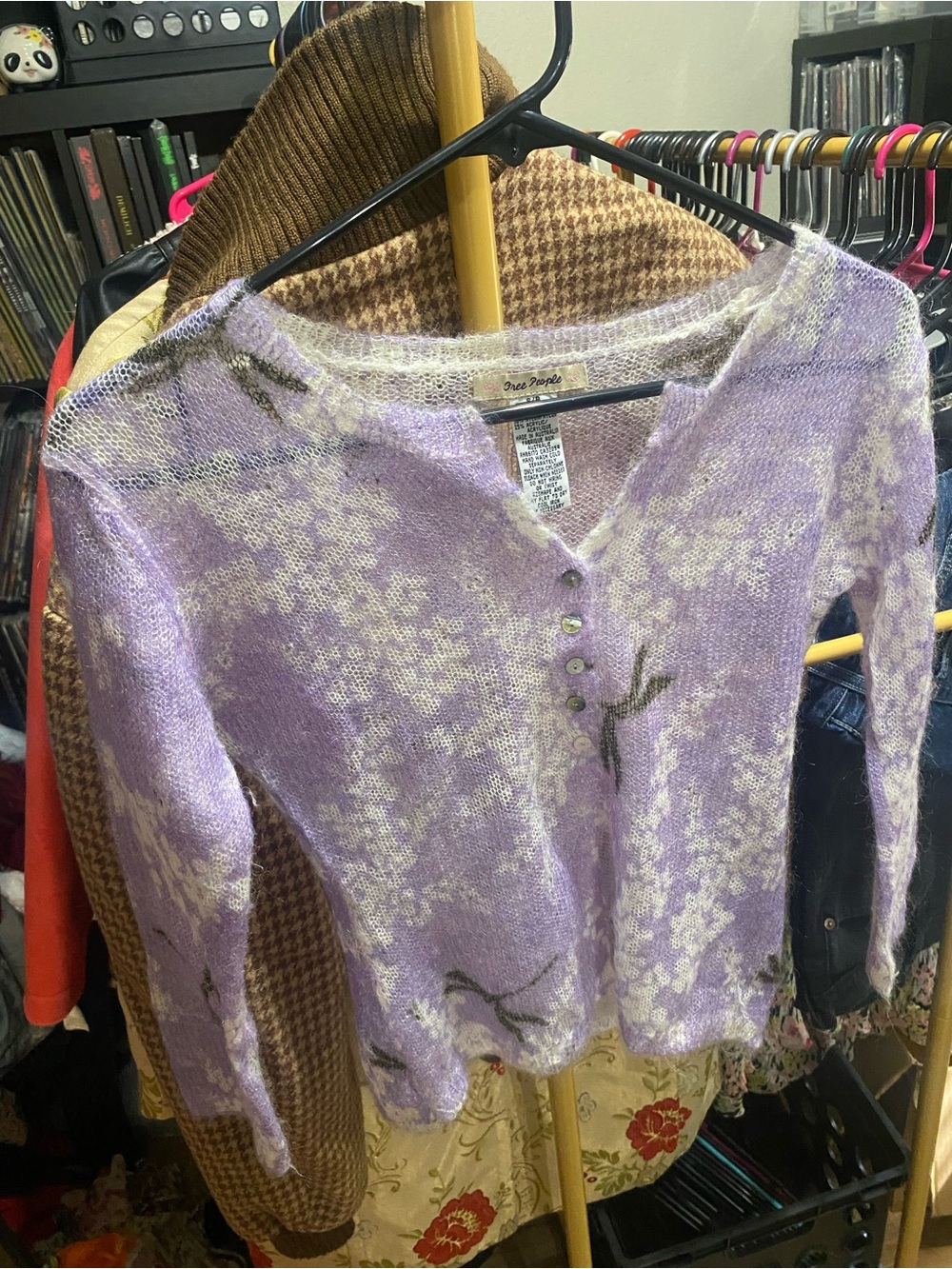 Vintage free people mohair dragonfly sweater/ top/ cardigan